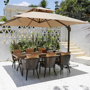 Modern Durable Waterproof Outdoor Dining Set with Rattan Woven <b>Chairs</b> and Aluminum Frame Table for Patio - Product Image 5
