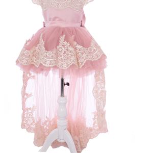 Vestidos de encaje personalizados y modernos al por mayor para niñas recién nacidas, ropa de nuevo diseño, vestido en capas de 1 año de alta calidad para bodas - Product Image 3