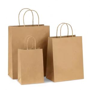 Bolsa de Papel Kraft Personalizable al por Mayor Directo de Fábrica con Asa, Ideal para Regalos y Compras en Navidad - Product Image 1