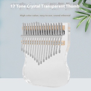 Kalimba 17 tons en <span class=keywords><strong>ABS</strong></span> transparent et laiton durable, instrument de musique pour débutants avec sac inclus 12x2x15cm - Product Image 1