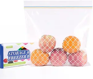 LDPE Custom Printed double Zip Lock Bag Food Storage Freezer Bags Box Packaging