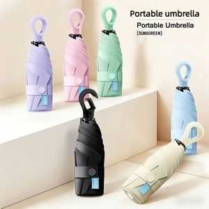 Parapluie capsule UPF50 personnalisé avec logo, 22 cm, mini, portable, pare-soleil pour femme, idéal pour les voyages et les cadeaux de détail. - Product Image 3