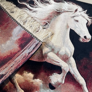 Alfombra de <span class=keywords><strong>caballo</strong></span> blanco de 60*90cm, suministro del fabricante, tapiz de <span class=keywords><strong>caballo</strong></span> modal tejido, decoración de pared. - Product Image 3