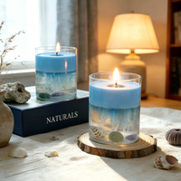 Handgemachte Doppelschichtige Ozean-Duftkerze Schlafzimmer Jelly-Kerze Schlafatmosphäre Aromatherapie Deko Urlaub Geburtstagsgeschenk