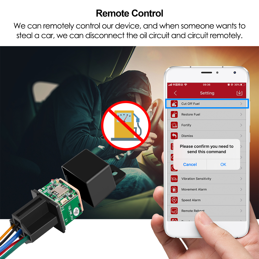 micodus MV790 GPSセキュリティシステム 盗難追跡 MICODUS MV790 2G Car GPS Tracker SOS Cut Off Fuel Voice