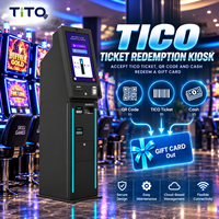 Kios Penukaran Tiket TICO Layanan Mandiri Dengan Dispenser Kartu Hadiah dan Mesin Penerima Uang Tunai untuk Mesin Permainan Keterampilan Banilla Games FUSION