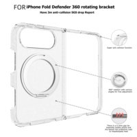 Coque de téléphone magnétique rotative à 360 degrés en gros pour iPhone 18 Fold 18 Ultra 18 Pro Max, coque de téléphone rigide en PC brillant de 2,3 mm