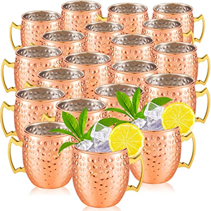 Tazas de Cobre Martillado para Moscow Mule, Vasos de Acero Inoxidable para Cocteles, Regalo de Boda, Utensilios para Bebidas, Bar en Casa, Vino y Cerveza, Venta al Por Mayor - Product Image 1
