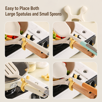 Repose-cuillère et support pour spatule en silicone, pour ustensiles de cuisine, anti-débordement pour casserole, gadget de cuisine, cadeau