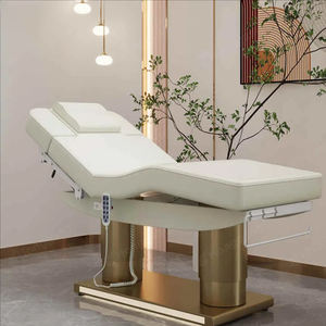 Table et chaise de massage de luxe pour salon de beauté, en acier inoxydable doré, mobilier d'esthéticienne moderne, lit de <span class=keywords><strong>spa</strong></span> électrique à 4 moteurs pour extensions de cils - Product Image 3