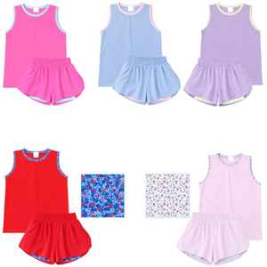 Conjuntos de Ropa Infantil Personalizados, Casuales, Deportivos, para Primavera y Otoño, con Estampado Floral, Color Sólido, Transpirables, 95% Algodón, 5% Elastano - Product Image 2