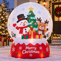 Globe de neige gonflable de Noël de 6 pieds avec éclairage LED, étanche, pour jardin, place publique, fête de Noël, décoration