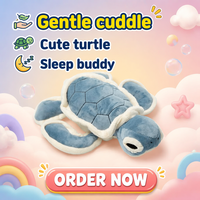 Peluche Tortue Marine Personnalisée, Coussin Doux en Forme de Tortue Océanique, Rembourrage Coton PP, Cadeau pour Enfants, Doudou Réconfortant