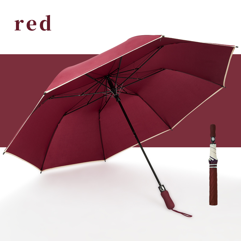 Parapluie double rouge vin