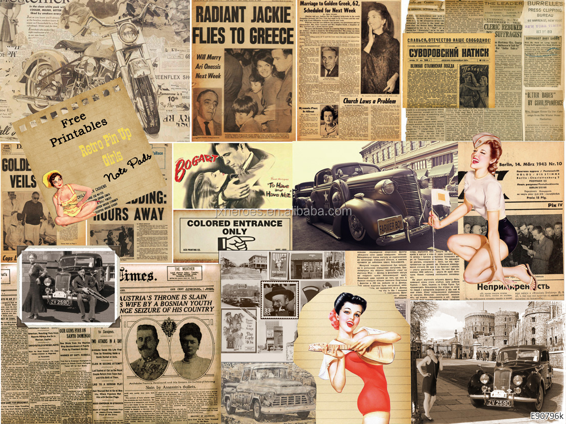 American Magazine Cover Girl Newspaper Envelope Design Mural Wallpaper 3D  for Home Decoration, image size:1120x840