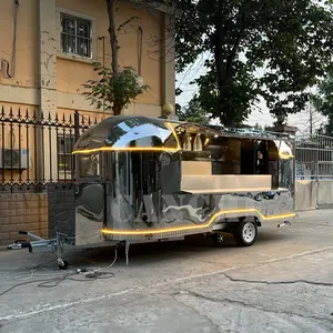 Promosyon açık hava akışı Fast Food römork parkı satış arabası sepeti tam donanımlı seyyar gıda tezgahı