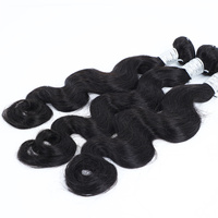 Paquets de vague de corps de qualité 10A couleur noire naturelle 12 ~ 40 pouces pour les femmes non traitées 100% cheveux humains vierges