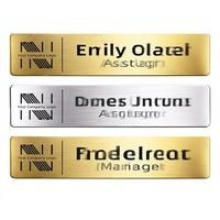 Badges nominatifs rectangulaires en métal gravés sur mesure – Badges d'employé personnalisés pour une identification professionnelle