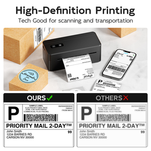 เครื่องพิมพ์ฉลากความร้อนแบบอัปเกรด2025 PM2410เครื่องพิมพ์ฉลากการจัดส่งแบบบลูทูธสำหรับธุรกิจขนาดเล็กและบรรจุภัณฑ์ผู้ผลิตฉลากการจัดส่งสินค้า - Product Image 6