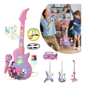 Guitarra de Juguete Kpop Demon Hunters con Luces <span class=keywords><strong>y</strong></span> Micrófono, Reproductor de Música para Niños <span class=keywords><strong>y</strong></span> Niñas, Gran Venta - Product Image 2