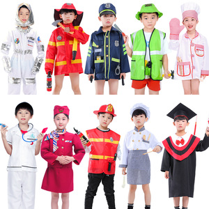 Disfraz de Halloween para niños, disfraz de médico, guardería, bombero, enfermera, cocinero, policía, enfermeras, piloto - Product Image 3