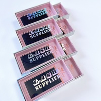 Fournitures pour cils en gros, logo personnalisé, noir mat, velours cachemire, fait main, extensions de cils en vison et soie CC/DD, plateaux