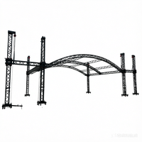 Estructura Modular Portátil de Aleación de Aluminio Negra para Sistema con Diseño de Techo Curvo para Conciertos y Eventos