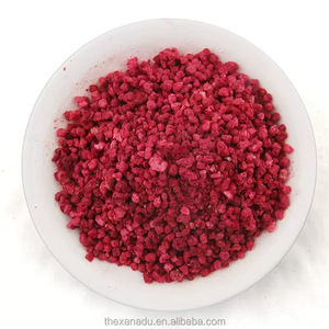 Cubes de framboise 2-6 mm, petits morceaux, fruits lyophilisés, pour thé, garnitures, pâtisserie, mélange personnalisé, sachets de thé, sachets, acceptation des commandes - Product Image 1