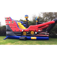 Toboggan sec pour bateau de pirate, aire de jeux gonflable pour château, toboggan gonflable