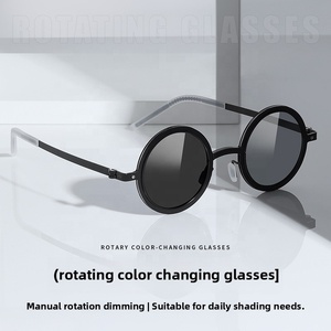 New thời trang xoay có thể điều chỉnh màu sắc thay đổi <span class=keywords><strong>Chromatic</strong></span> <span class=keywords><strong>Sunglasses</strong></span> UV400 cao minh bạch phân cực rõ ràng 5200 loạt - Product Image 3