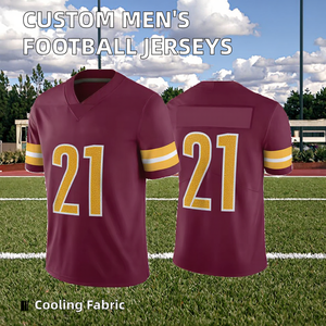 Mayorista Personalizado Unisex Adulto Fútbol Americano Jerseys Tallas Grandes Manga Corta Cosido Bordado Transpirable Antibacteriano - Product Image 3
