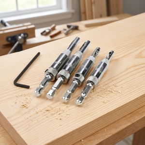 Self Centering <b>Hinge</b> Drill Bits Set Woodworking Hex Shank Self Centering <b>Hinge</b> Drill Bits for <b>Door</b> Cabinet - Product Image 5