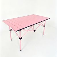 Table pliante multicolore en acier au carbone, portable, pour camping, pique-nique, 120x60cm, pour repas en plein air, barbecue, jardin