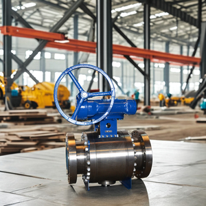 Stainless Steel <b>Worm</b> Gear Operated Mounted Ball Valves Ball - Product Image 1