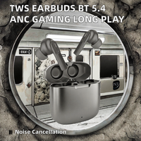 Earbud Gaming Nirkabel TWS V5.3 Chip JL Layar LED Latensi Rendah 4 Mikrofon ANC Peredam Kebisingan Waktu Putar Panjang IPX4 Tahan Air Hi-Fi