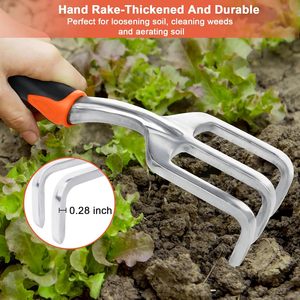 Il Set di attrezzi da giardino per impieghi gravosi da 3 Premium include il rastrello ergonomico per trapianti di pala da giardino - Product Image 6