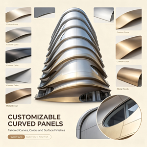 Système d'installation de façade murale en alliage d'aluminium, panneau extérieur vitré isolé pour bâtiment commercial - Product Image 5