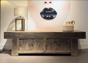 Châu Á wabisabi Phong cách Trung Quốc rắn <span class=keywords><strong>ELM</strong></span> gỗ tủ tủ đồ nội thất phòng khách tự nhiên cũ <span class=keywords><strong>ELM</strong></span> TV tủ - Product Image 2