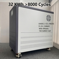 Paquete de Baterías de Litio Lifepo4 de 32 kWh, 48 V, 628 Ah, 51.2 V, MB56, 30 kWh, 64 kWh, 30 kW, 8000 Ciclos, 32 kW, 4nrgy, 30KW, Sistema Solar Inteligente