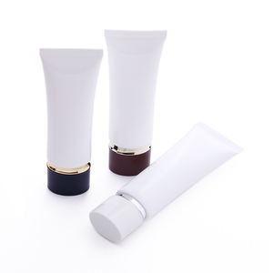 حاوية بيضاء مخصصة للعناية بالبشرة كريم كريم اليد أنبوب ضغط لتعبئة مستحضرات التجميل - Product Image 1