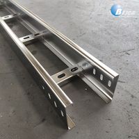 Bandeja de Cables Tipo Escalera de Curva Horizontal con Conectores UL, CE e IEC, Acero Inoxidable SS304 316, Fabricante Chino