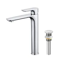 Robinet de salle de bain pas cher rond argent or noir laiton robinet mitigeur de lavabo