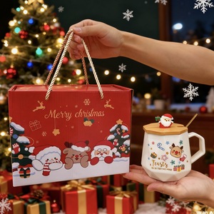 Creative <b>Christmas</b> Gift Box Set Handmade Ceramic <b>Mug</b> Customized Santa Claus UV Printed Custom Logo Tea Set - Product Image 3