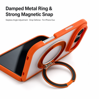 Étui de téléphone magnétique multi-angle pour iPhone Duo Fold avec support, plaque mate translucide, cinq coloris, protection d'appareil photo en TPU PC, export