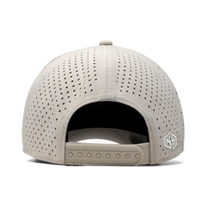 Laser Cut <b>Hat</b> <b>Waterproof</b> Custom <b>Waterproof</b> <b>Hat</b> With Rope High Quality Custom Logo 5 Panel Camo Laser Holes Cap - Product Image 4