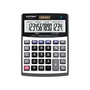 16 Cijfers Zakelijke Calculator Met Mode Mechanische Kleurrijke Sleutel Catiga Zonne-Calculator Elektronische Desktop Calculator