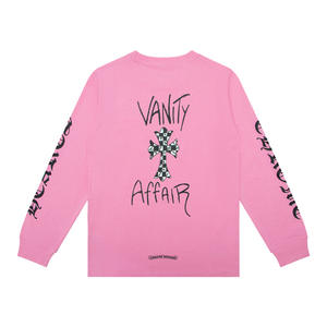 Kaos Lengan Panjang Katun Double Yarn Berkualitas Tinggi Chromed Hearts untuk Pria dan Wanita, Fashion Streetwear Lintas Batas - Product Image 2