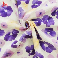 Tissu en Chiffon de Soie Imprimé Numérique Floral de Haute Qualité 100% Viscose pour Vêtements de Mode