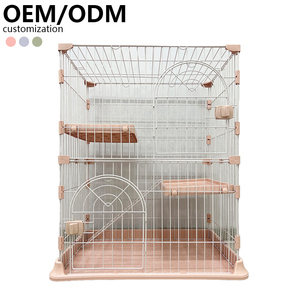 <span class=keywords><strong>Cage</strong></span> de luxe pour chat solide multicouche conception amovible grand espace mousqueton fixation forte Durable <span class=keywords><strong>Cage</strong></span> pour animaux de compagnie sécurité porte serrure boîte - Product Image 1