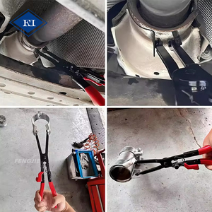 <span class=keywords><strong>Pince</strong></span> de démontage de collier de serrage en C pour tuyau d'échappement à bec extra long en acier au carbone robuste pour moteurs PSA Citroën Peugeot Renault - Product Image 6